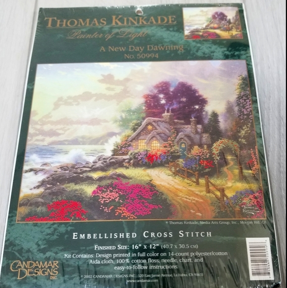 THOMAS KINKADE PAINTER OF LIGHT CROSSSTITCH